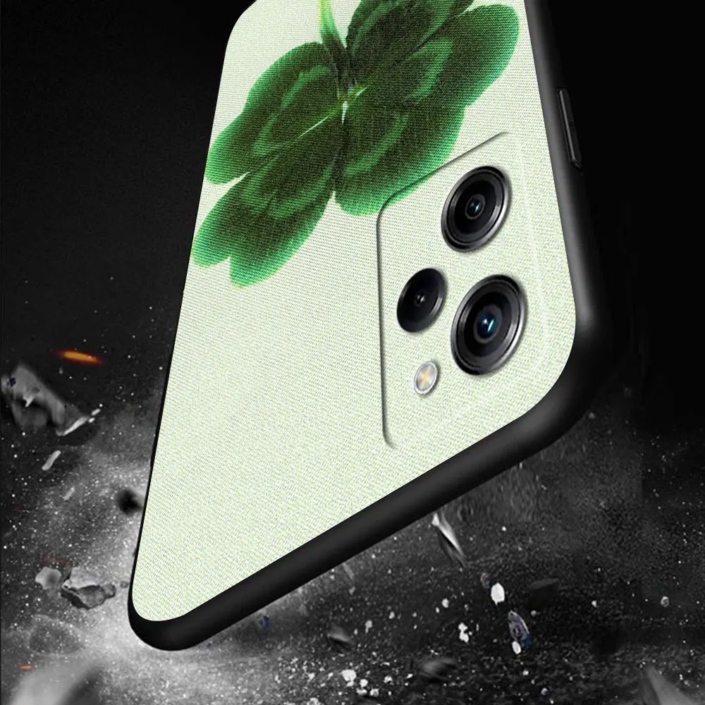 Фото Чехол Lucky Four Leaf Clover для Xiaomi Poco X4 F7 X3 NFC X5 M4 M7 F5 C65 M6 M3 Pro X2, черный чехол из ТПУ для мобильного телефона №3