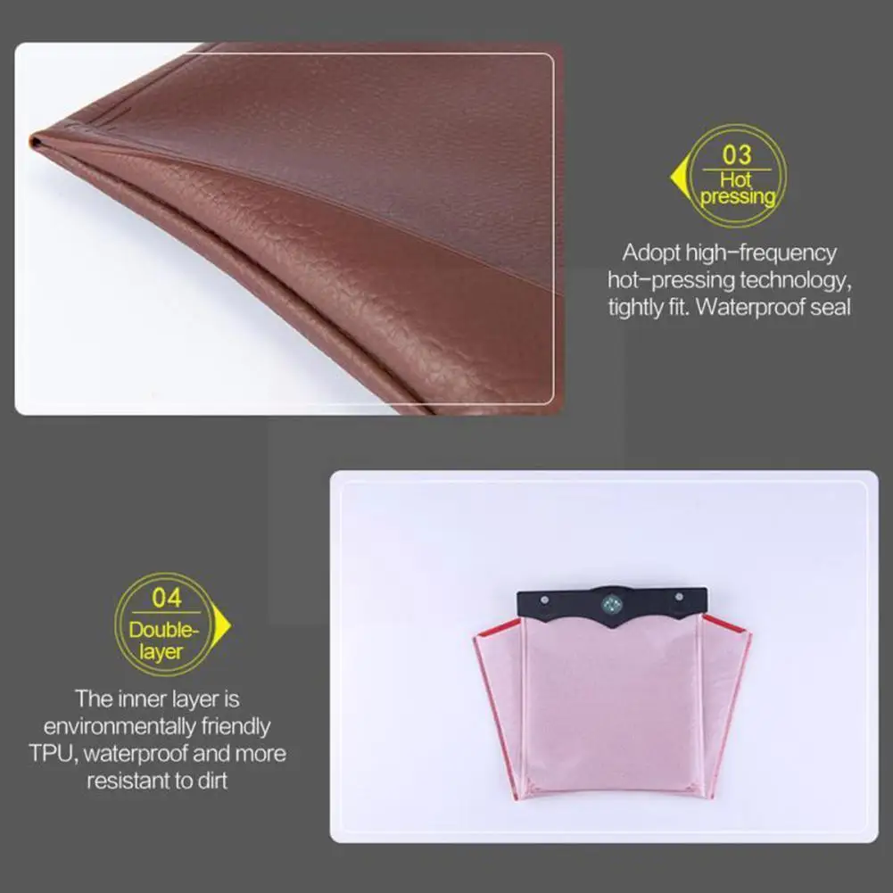 

1pcs Led Car Garbage Bag Waterproof Magnetic Adsorption Can Leak-proof Leather Trash New Pocket Storage Hanging Back X8t7
