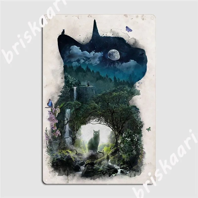 

Металлический плакат с изображением кошки, клуба, бара, кинотеатра, кухни, создайте жестяные пластинки Sign, плакаты