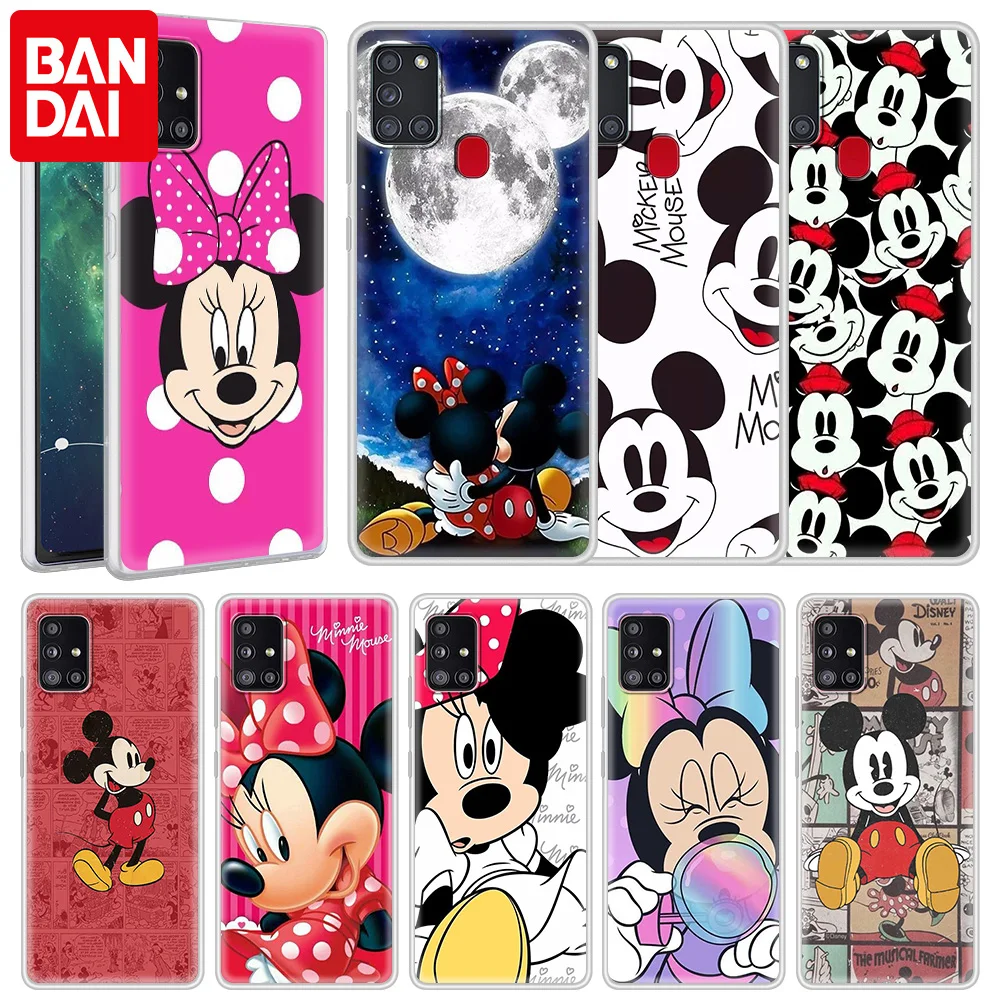 

Minnie Mickey Mouse Case for Samsung Galaxy A12 A52 A32 A51 A71 A21s A72 A02s A41 A11 A42 A31 A02 Translucent Matte Phone Cover