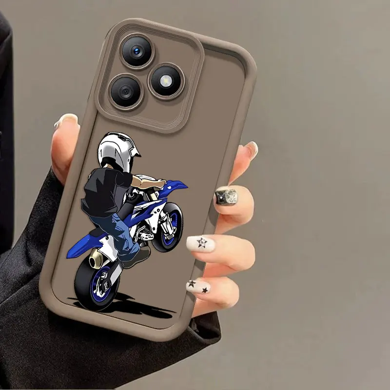 Фото Гибкий силиконовый чехол для Honor X8d 4G X7d 5G, защитный чехол с ударопрочным принтом Motocyber. №5