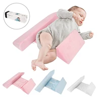 anti spitting milk pillow newborn 45%c2%b0 inclined baby side sleeper wedge adjustable anti roll pillow sleep positioners