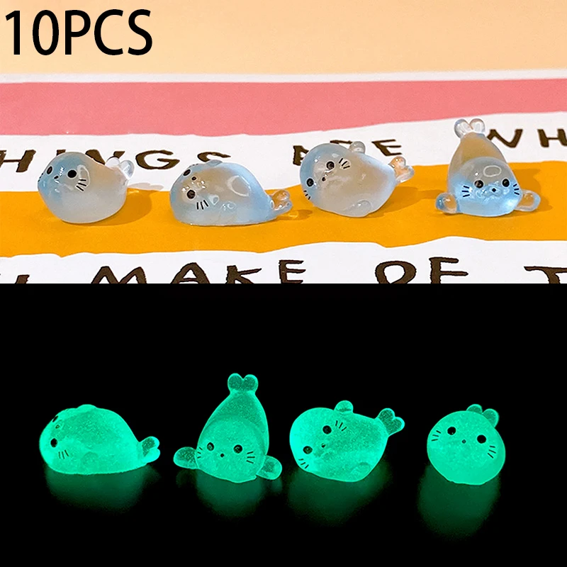 10 шт. светящаяся печать морского животного миниатюрная статуя украшение сделай