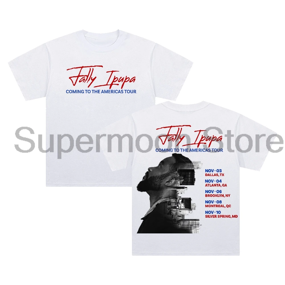 Футболка Fally Ipupa Coming to The Americas Tour новинка 2024 хлопковая футболка с круглым вырезом и