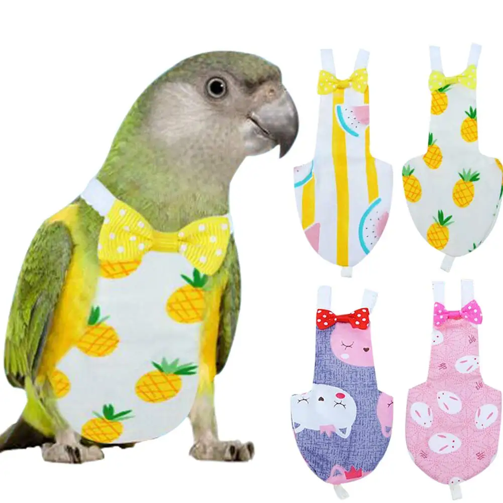 Bird Diaper Flight Suite Liners Protective Parrot Nappy with Waterproof Inner Layer Cute Urine Wet Suit for Small Medium Birds