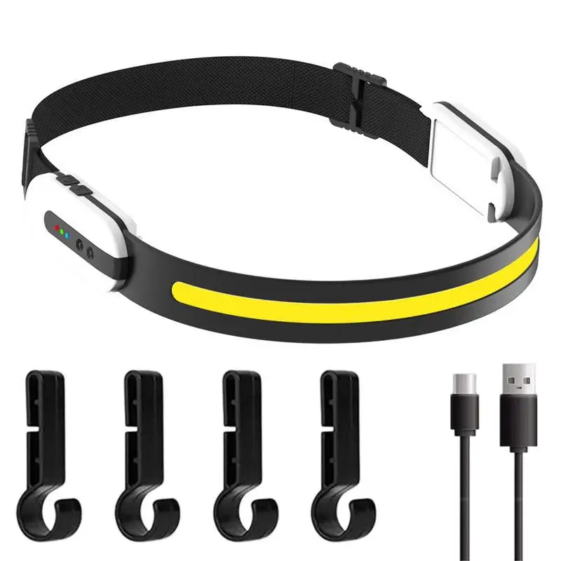

Head Lights For Forehead COB Head Lamp With Motion Sensor Running Headlamp High Lumen Bright Headlight For Adults & Kids Outdoor