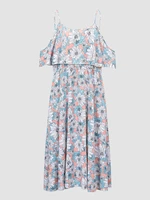 finjani cold shoulder overlay ruffle hem cami dress floral print short sleeve plus size womens bohemian midi dresses