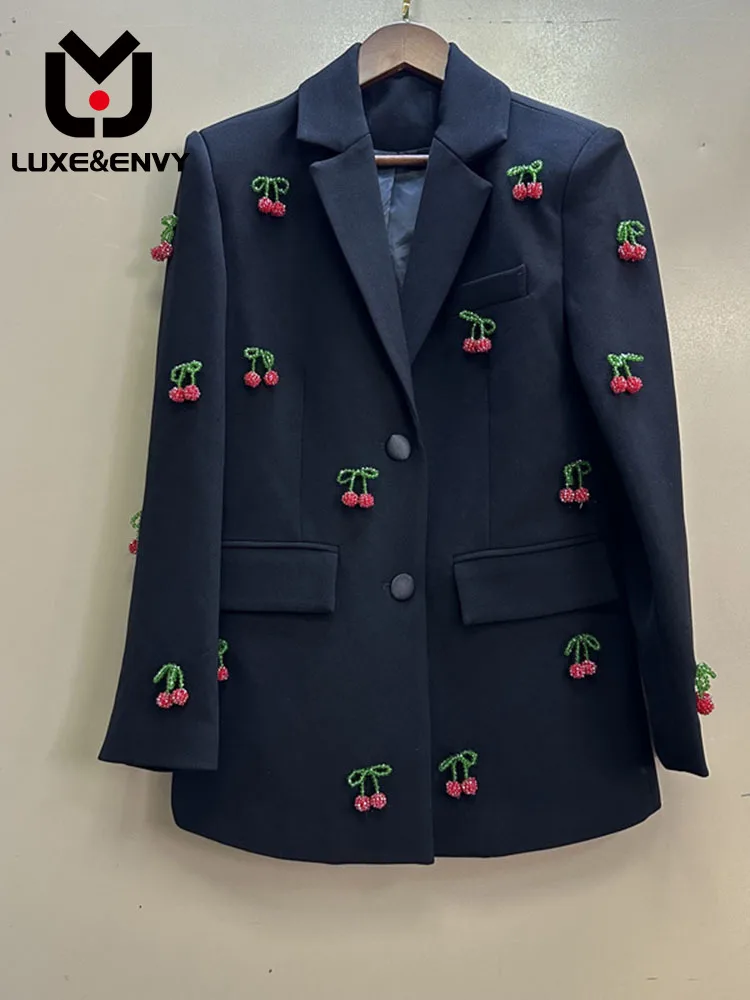 

Женский костюм с вишней LUXE & ENVY Elements, новый костюм в французском стиле с уникальным дизайном, лето-осень 2023