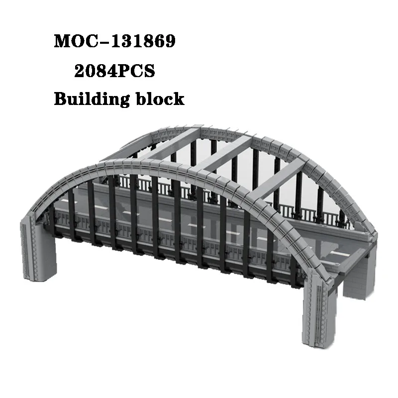 

Building block MOC-131869 modern arch bridge splicing building block model 2084PCS adult and children's toy birthday gift