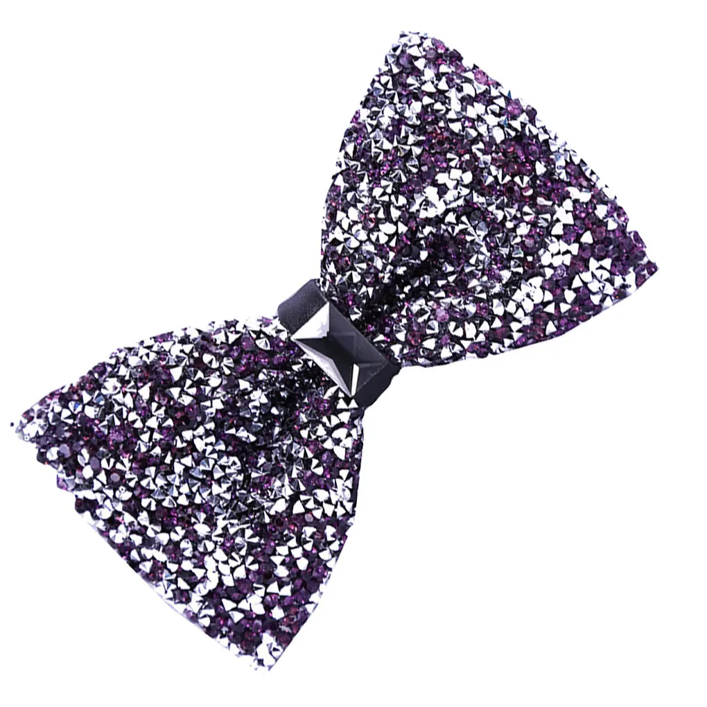 

Rhinestone Bows Crystal Ties Bling Shining Ornamental Necktie Butterfly Knot Adjustable Bridegroom Bowtie Feast Club