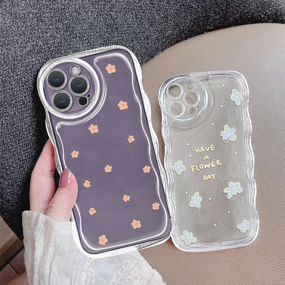 

Flower Phone Case for Iphone 14 11 Pro Max Plus Transparent Shockproof Cover Protection Shell for Iphone 13 12 Mini Coque
