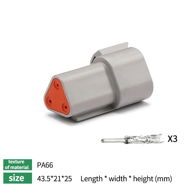 Водонепроницаемые разъемы Deutsch DT04-3P DT06-3S