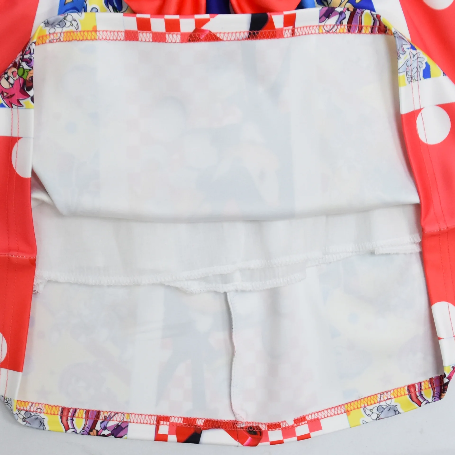 Girls Cartoon Super Sonics Cosplay Dress Blue Red Yellow Sonics Bow Sleeveless Christmas CarnivalParty Princess Dress