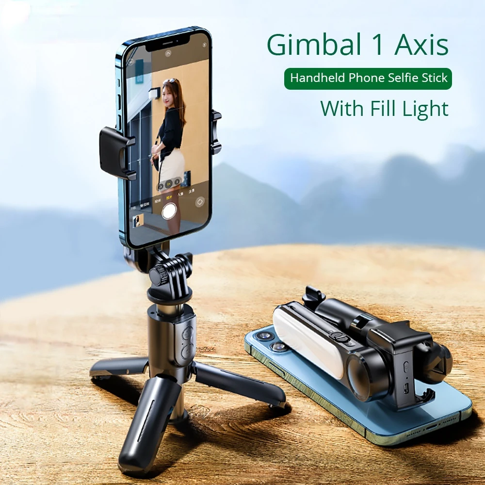 

Hot Item Bonola Handheld Wireless Bluetooth Selfie Stick Tripods with Fill Light for IOS/Android Foldable Smarthone Selfie Stick