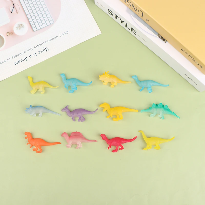 

12Pcs Luminous Dinosaur Jurassic Park Party Bag Glow In The Dark Toys For Kids Mini Animals Model Set