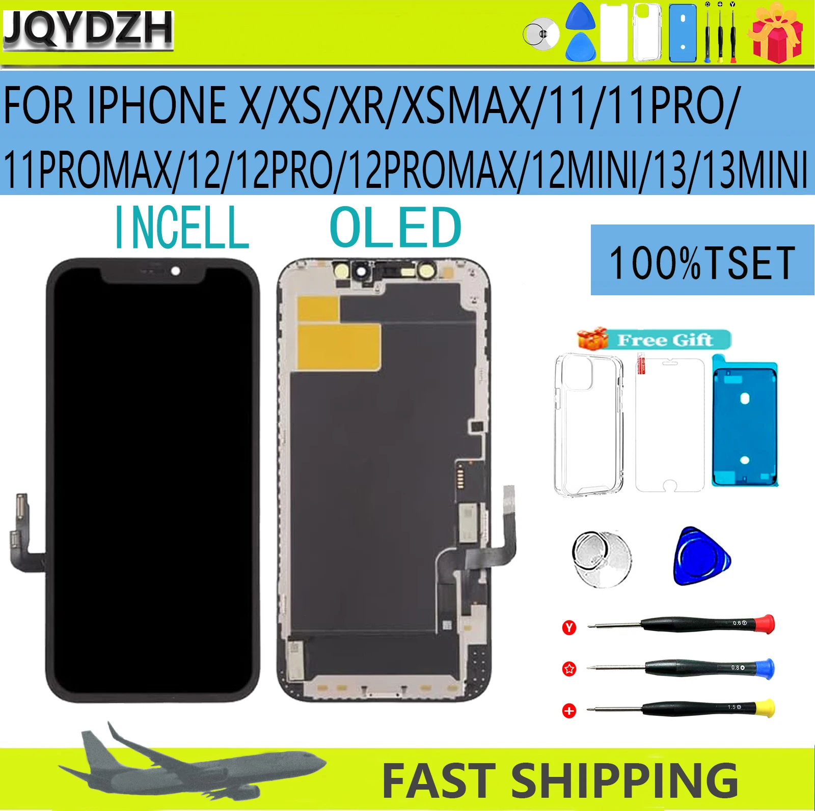 

JQYDZH screen for Apple phone X/XS/XSMax/XR/11/11Pro/11ProMax/ display screen assembly With 3D touch screen digitizer assembly