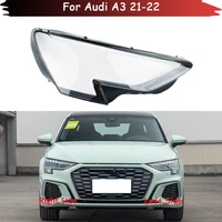 front car transparent lampcover for audi a3 2021 2022 headlamp lampshade caps shell auto light glass lens headlight cover