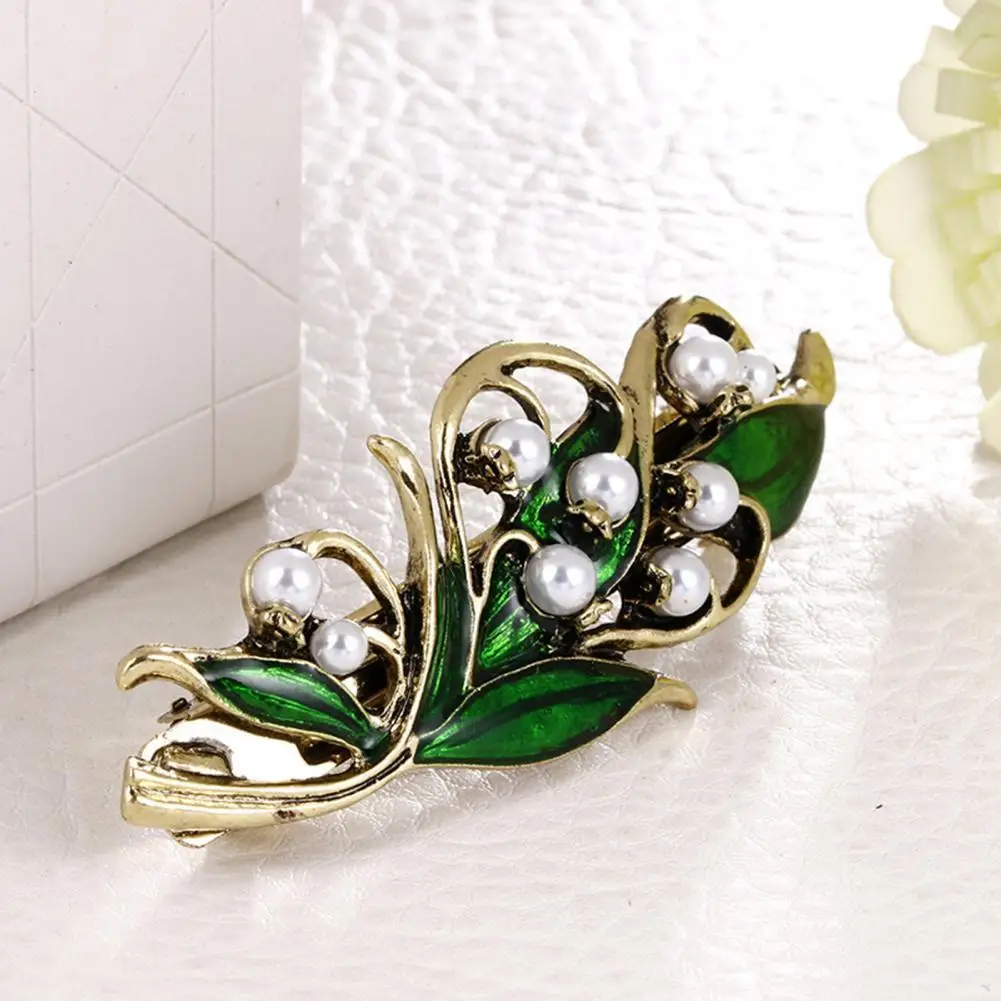 

Уникальный ретро-зажим для волос с эмалью и зелеными листьями головной убор заколка для волос полые аксессуары для волос