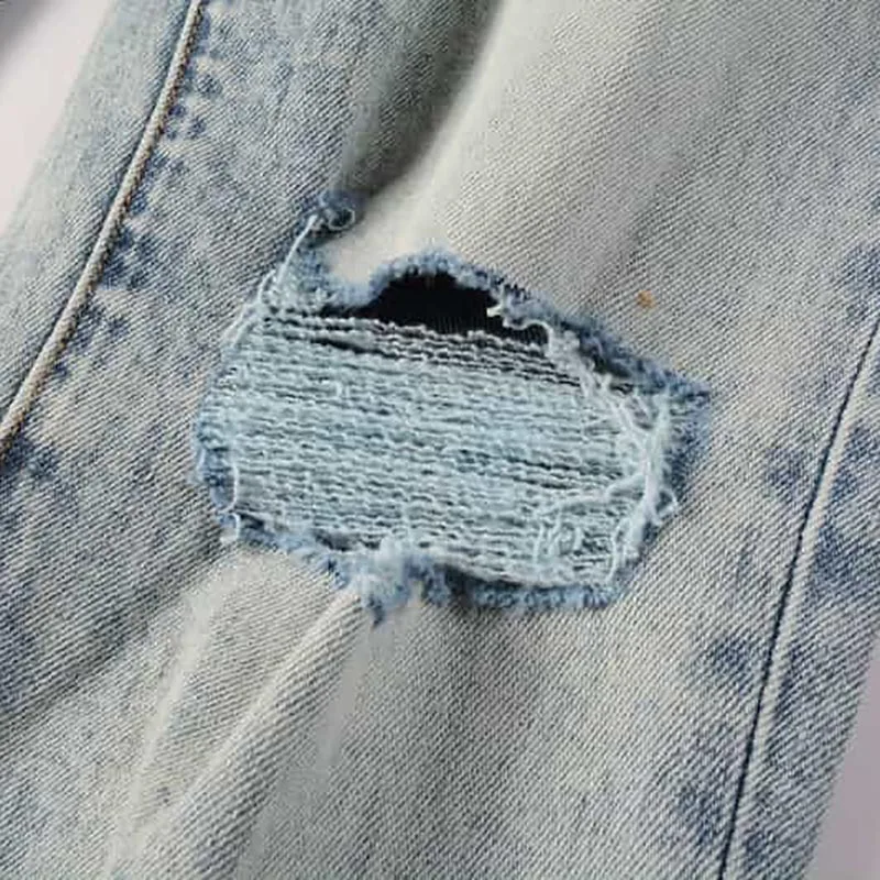 Мужские джинсы 2024ss High Street American Purple с потертыми нашивками новые модные узкие