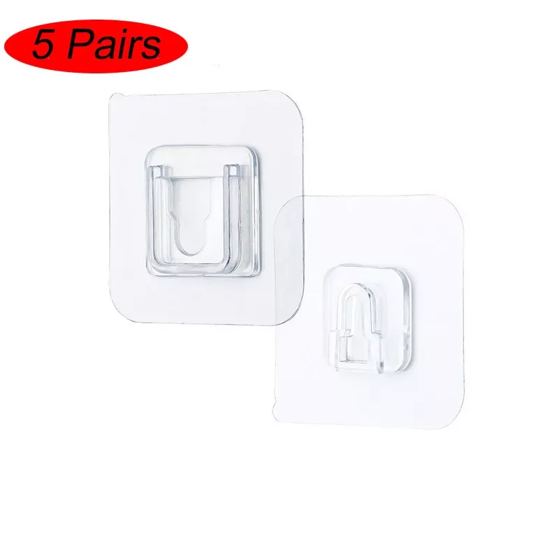 

Double Sided Adhesive Wall Hooks Wall Hanger Transparent Suction Cup Sucker Hook Double-Sided Multi-Purpose Hook Bathroom