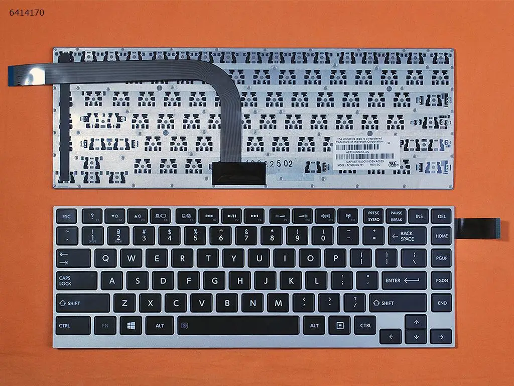 

US Laptop Keyboard for TOSHIBA U900W GRAY FRAME BLACK