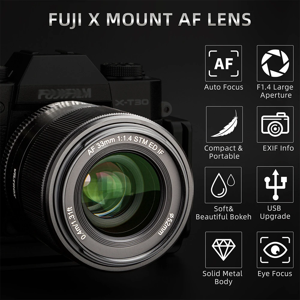 Объектив VILTROX 23 мм 33 56 F1.4 с автофокусом фотообъектив для fuji Lens X Canon M mount Sony E Nikon Z