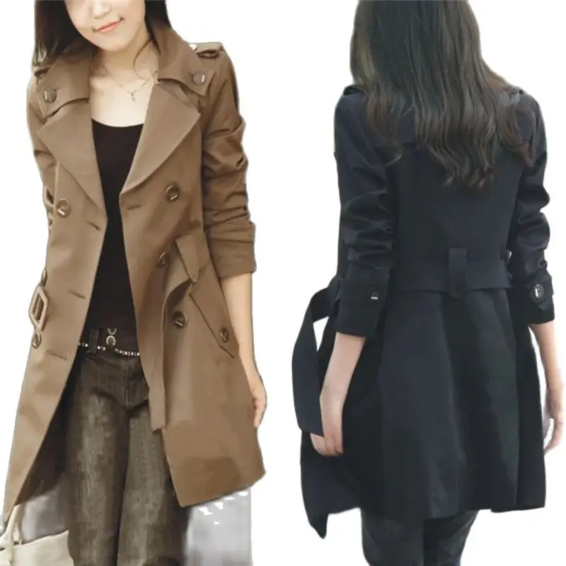 Женский тренчкот средней длины демисезонная верхняя одежда |