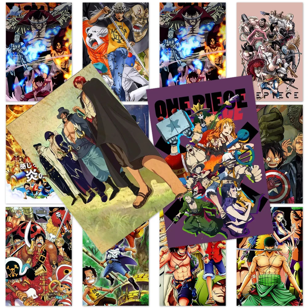 

Print Poster One Piece Art Canvas Shanks Painting Trafalgar Law Modern Mural Decor Monkey D. Luffy Pictures Wall Home Cuadros
