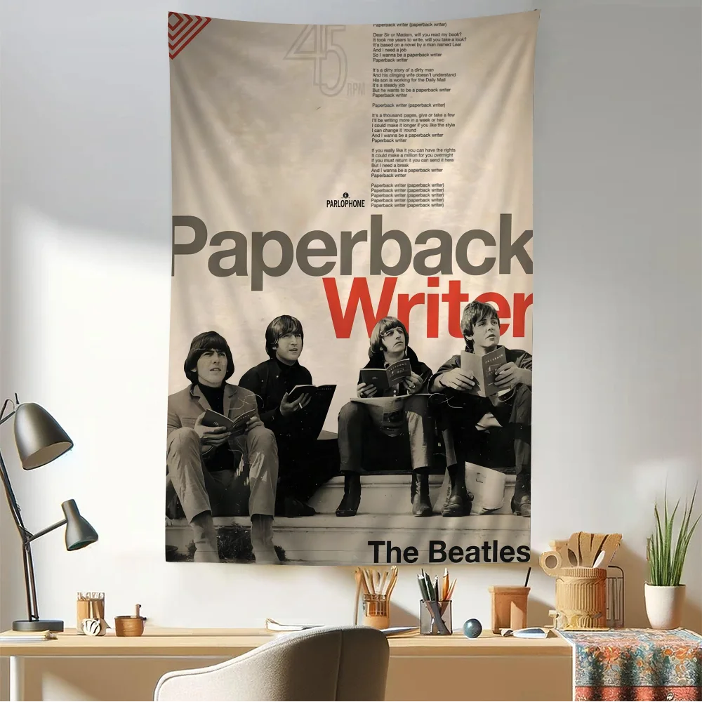 Большой настенный гобелен с принтом B-Beatless Rock Band дешевый в стиле хиппи богемный