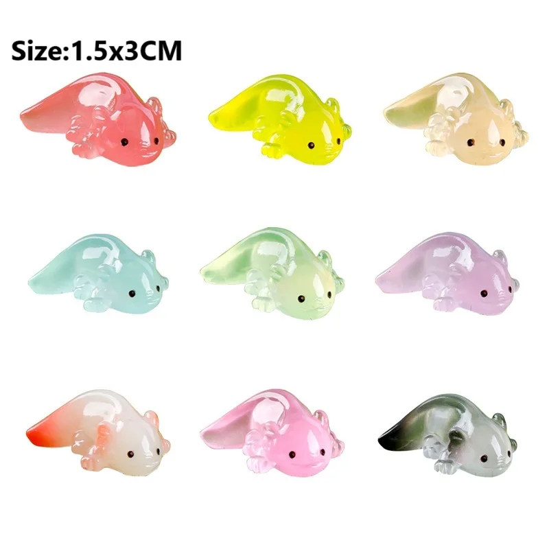 

Светящиеся фигурки аксолотлей