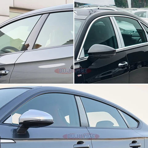 Для Mazda 6 Atenza GJ GL MK3 2013-2020 2014 2015 2016 углеродное волокно, оконная дверная колонна, крышка стойки B C, наклейка на накладку
