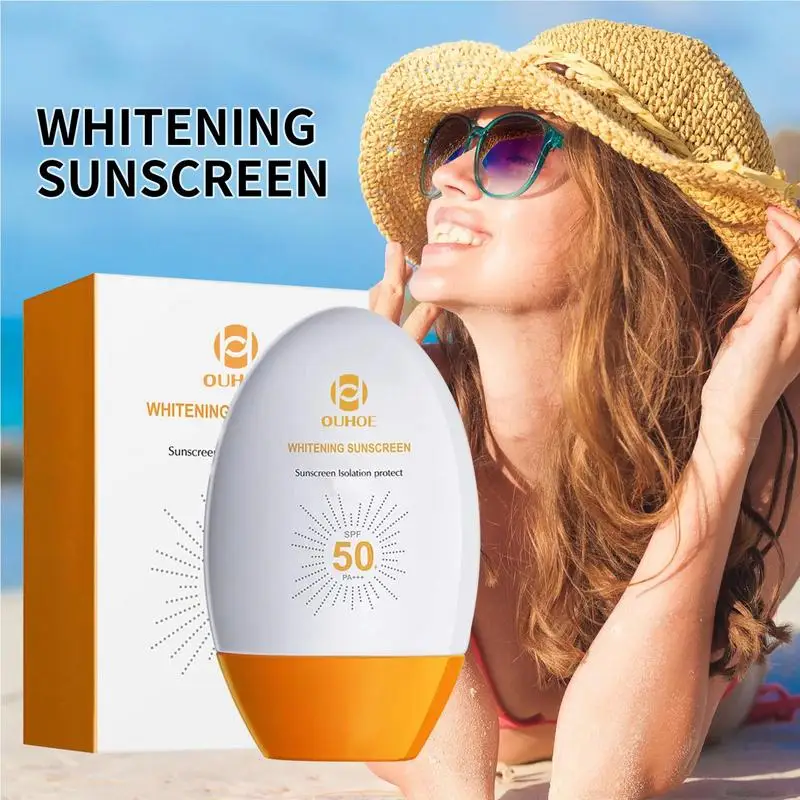 

Face Body Sunscreen Spf 50 Brighten UV Protective Cream Broad Spectrum Anti Aging Lotion Waterproof Non-greasy Summer Sunblock