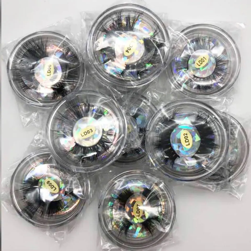 

3D Mink Lashes Wholesale 10 Pairs 25mm Mink Eyelashes Long Wispy Messy Fluffy Lashes Bulk Makeup False Eyelashes Custom Box