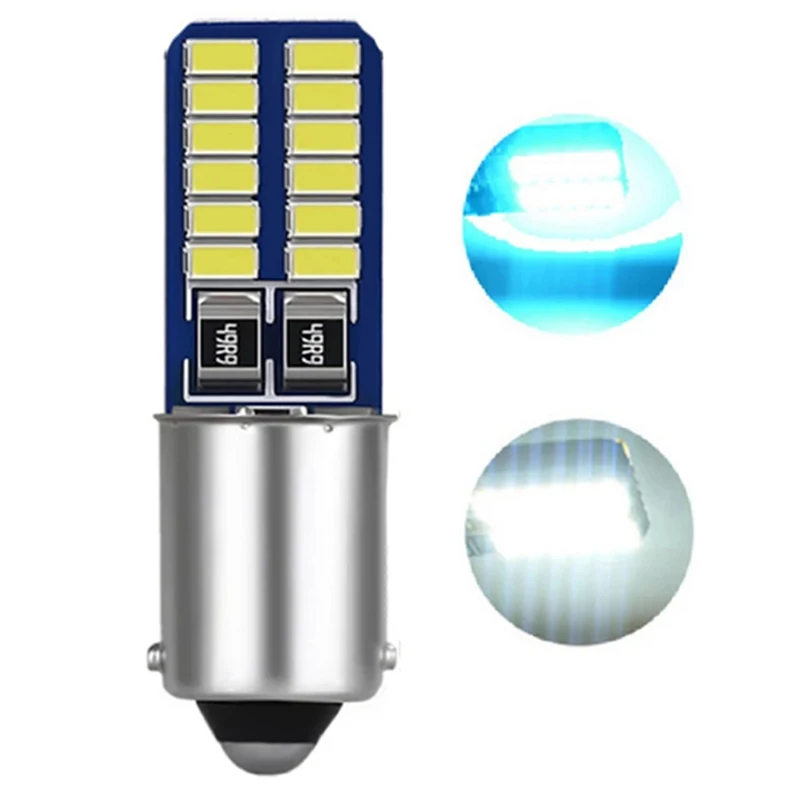 

1Pc BA9S Decoding Instrument Light LED Bulbs 3014 24 SMD Reading Lights Bulb Lights Car Parking Light