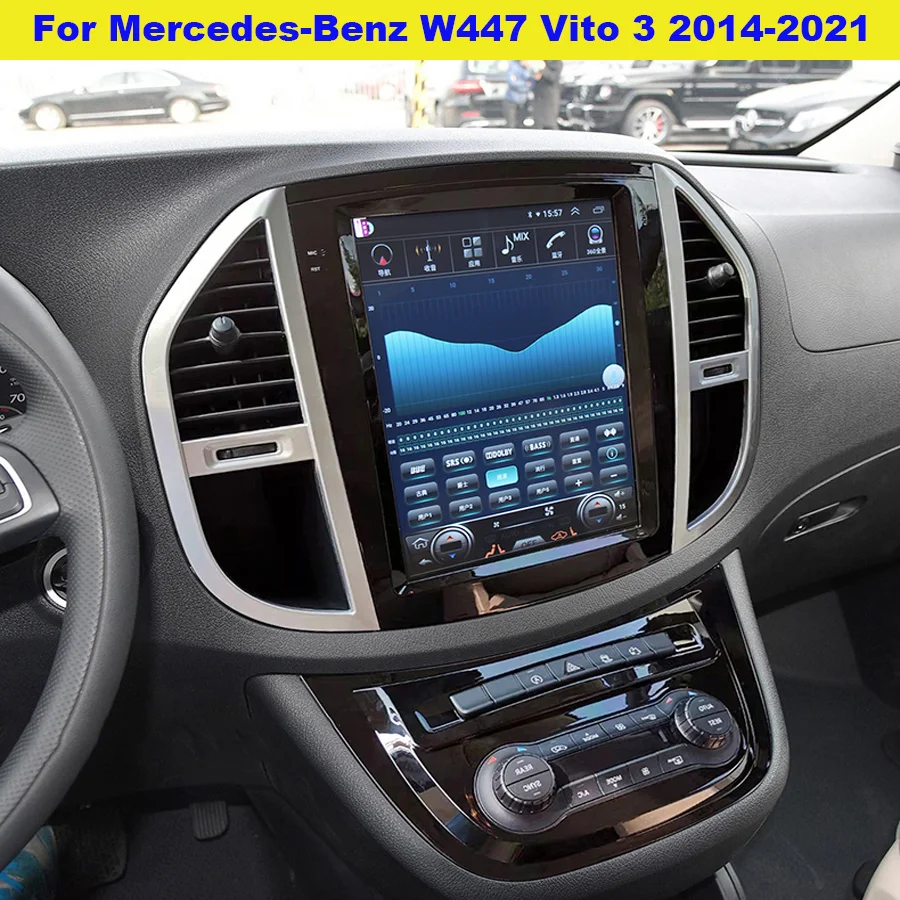 128G Car Multimedia Radio Tesla Screen For Mercedes Benz W447 Vito 2014-2021 Android Player Car Stereo GPS Navigation Carplay