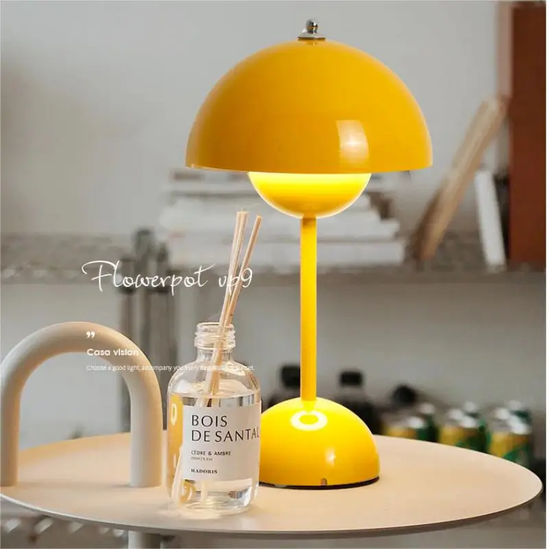 

Touch Control Cordless Flowerpot VP9 Portable Table Lamp Rechargeable Decoration Desk Light for Home Bedroom Bedside Restaurant