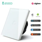 Сенсорные выключатели BSEED ZigBee, умные Настенные переключатели с Wi-Fi, 123 клавишами, стеклянная панель, управление через приложение Google Alexa Smart Life, без нейтрального провода