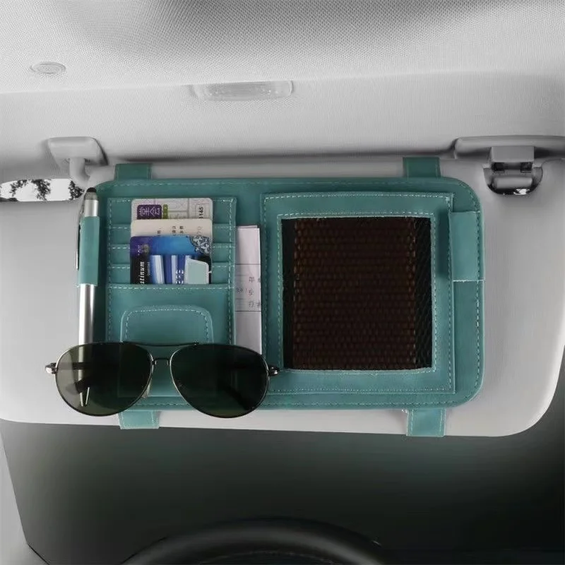 

Flip Fur Car Visor Storage Multifunctional Car Glasses Holder Card Bag Organizer Ticket ID Holder Bag