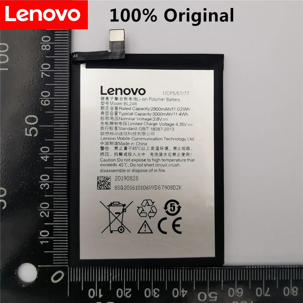 

100% Original New Battery For Lenovo Z90 Battery BL246 Lenovo Vibe Shot Battery Z90A40 Z90-7 3000mAh Rechargeable Phone Battery
