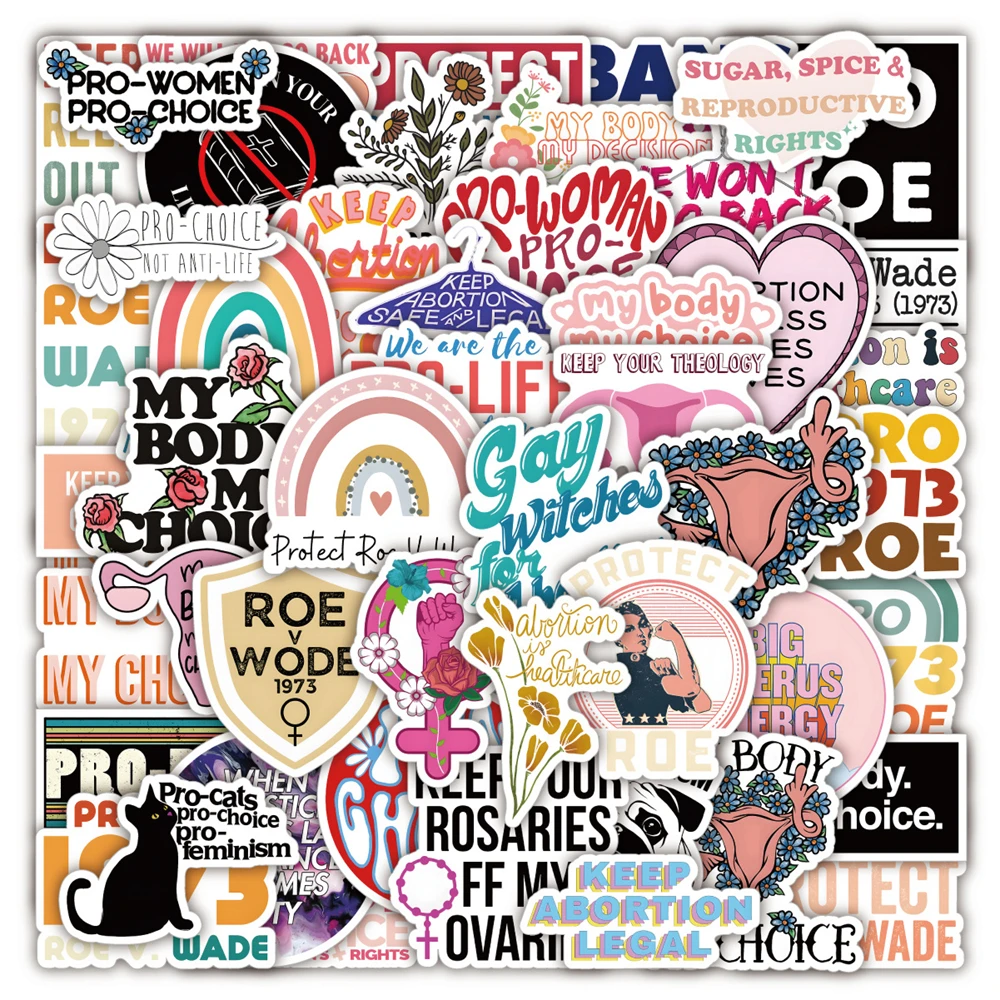 

10/50 Pcs Feminism Against Abortion ​Graffiti Sticker Decoration Tables Chairs Snowboard Bicycle Guitar Thin Waterproof Stickers