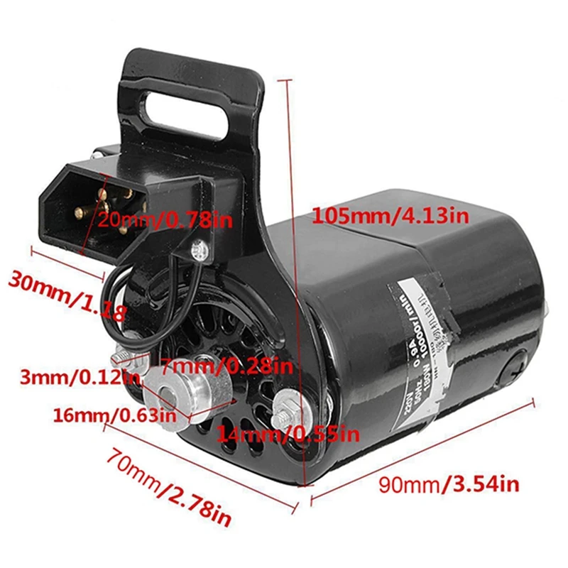 220V 180W 10000RPM Household Sewing Machine Black Motor With Pedal 0.9A Replacement Parts(EU Plug) |