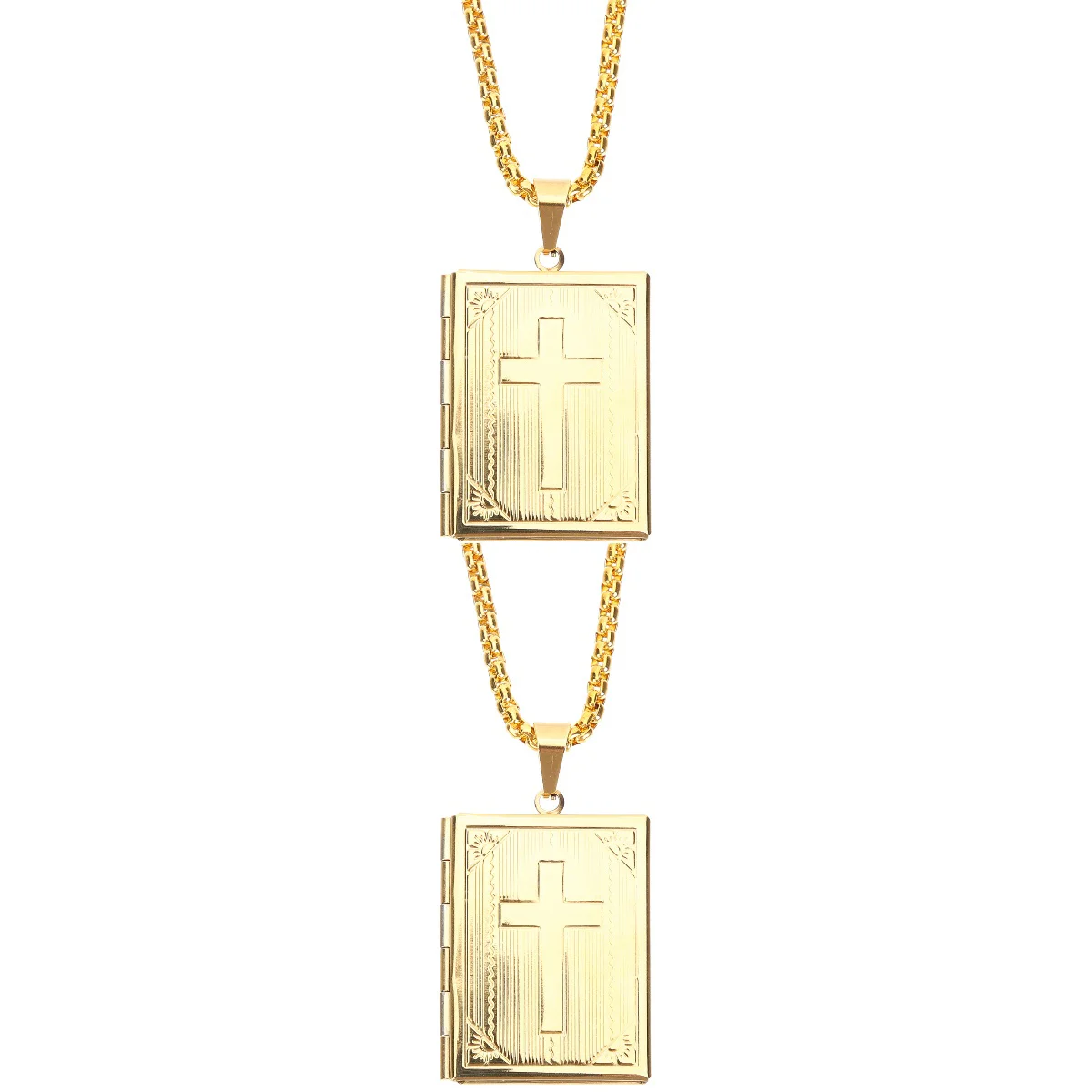 

2 Pieces Necklace Men Men Neck Chain Men Stainless Steel Necklace Neck Decoration Love Necklace Crown Necklace Male