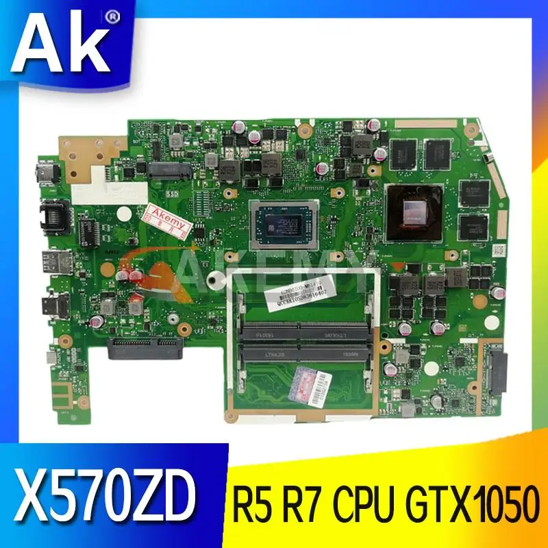

X570ZD X570DD GTX1050 GPU R5 R7 CPU Notebook Mainboard for ASUS X570 X570Z X570ZD YX570ZD YX570Z X570DD Laptop Motherboard