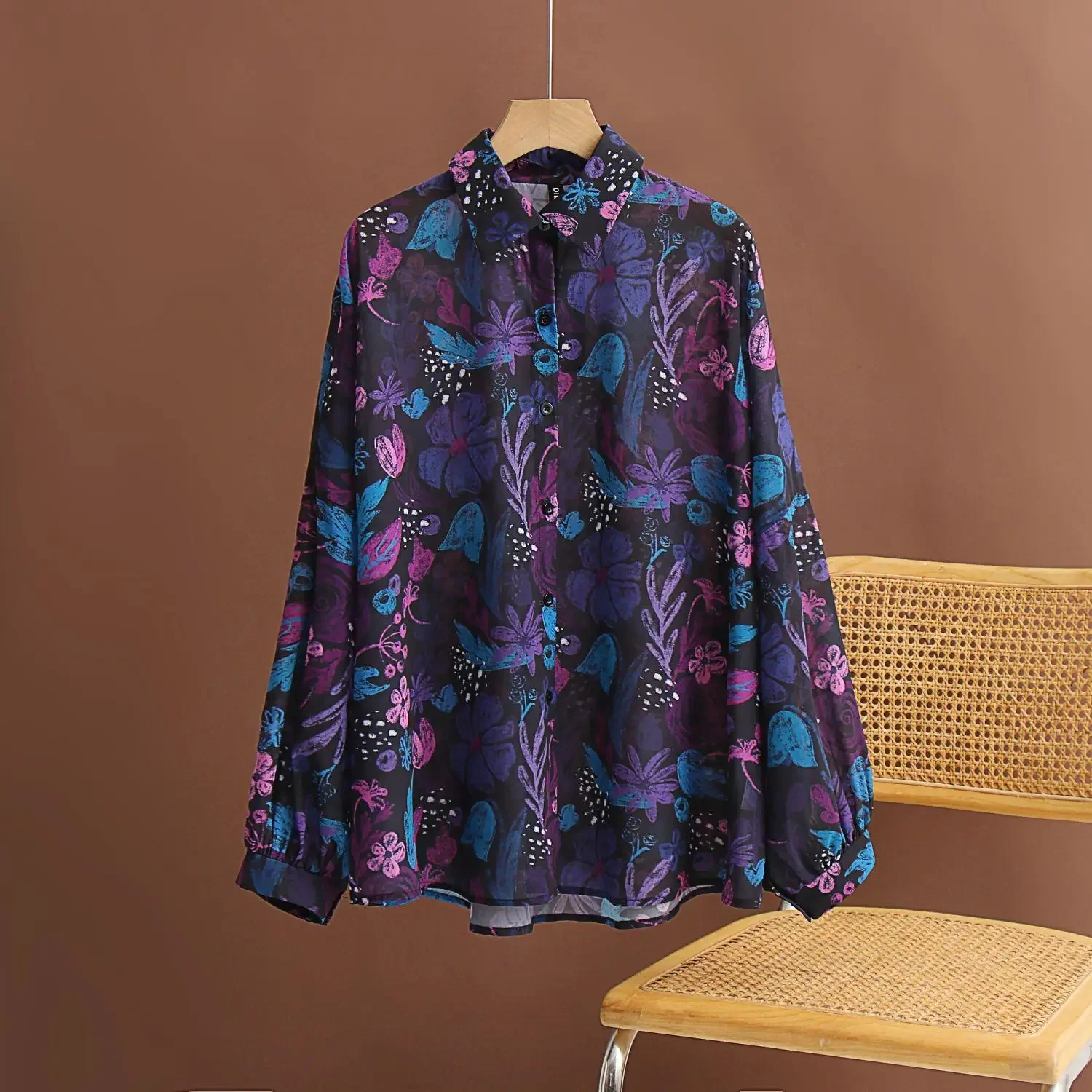 Женская блузка с длинным рукавом Dimanaf Тонкая большого размера лето 2024