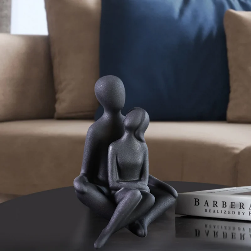 Абстрактная статуя для влюбленных скульптура обнимания пары романтическая