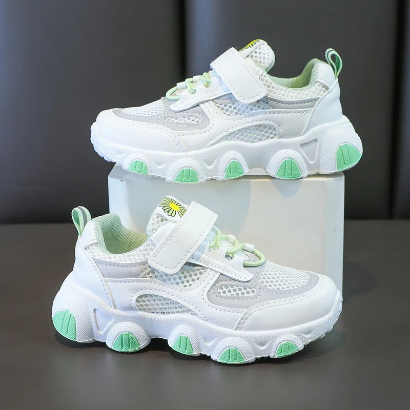 

Summer New Children's Sports Shoes Girls Single Mesh Breathable Casual Running Shoes Girls Students White Shoes Sandals
