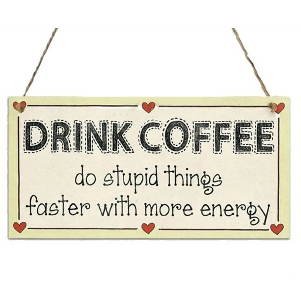 Useful Wall Hanging Plaque Retro Wear Resistant Fine Workmanship Wall Hanging Plaque Wooden Hanging Sign for Home