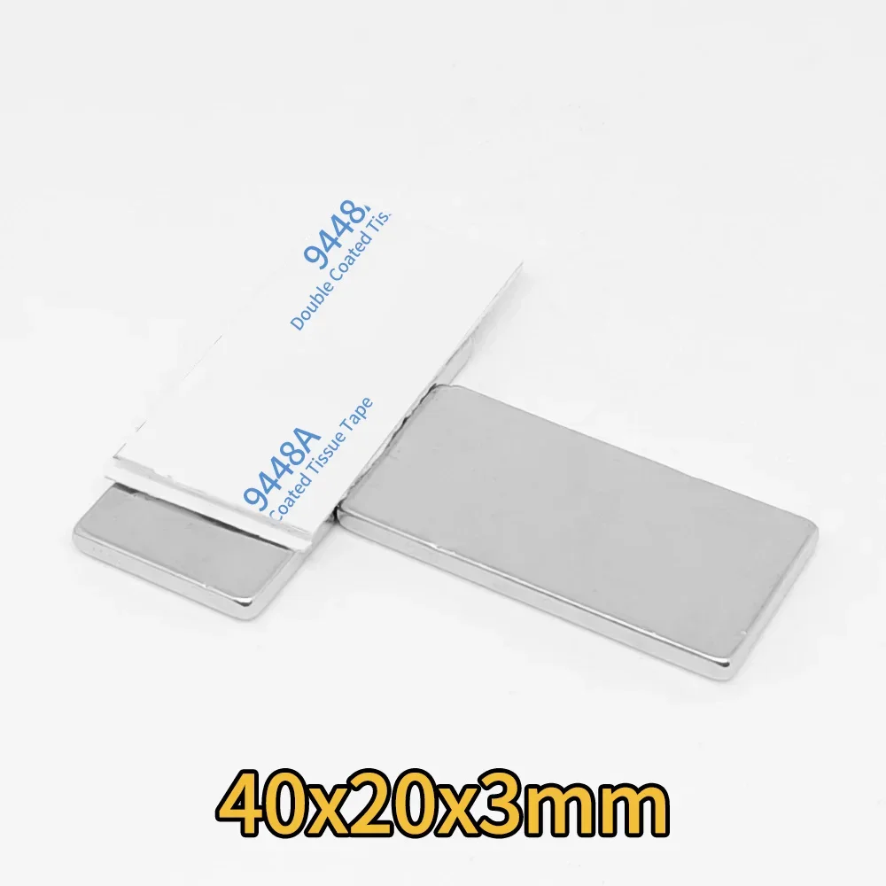 Блок-поисковый магнит 40x20x3 мм с самоклеящимся 3 м 40*20*3 квадратный сильный