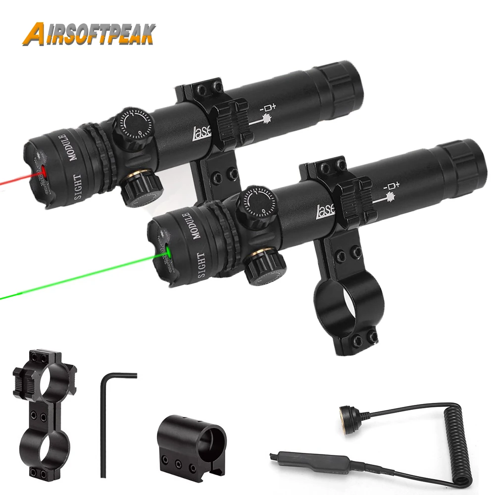 

Tactical Green Red Dot Laser Sight Adjustable Weapon Light 532nm Laser Pointer Rifle Gun Scope With Mount Hunting Accessories
