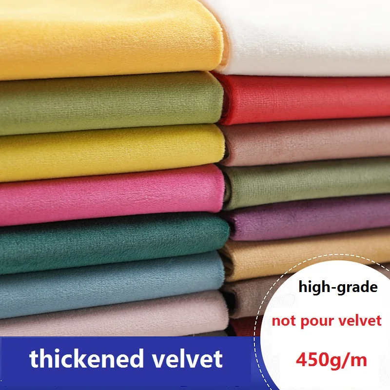 Бархатная ткань 50x450 см, толстая Высококачественная Бархатная Золотая Бархатная ткань, занавеска для дивана, подушка «сделай сам», ткань для шитья одежды, г/м